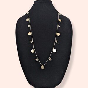 (2/$20) Metal Bead & Disc Necklace
